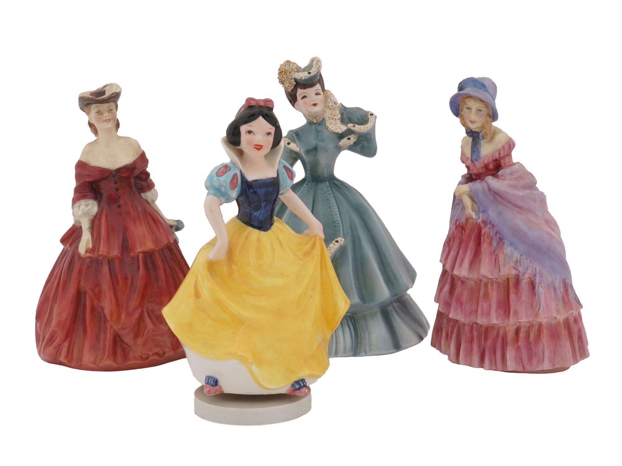 MID CENTURY PORCELAIN CERAMIC FIGURINES MUSIC BOX PIC-0